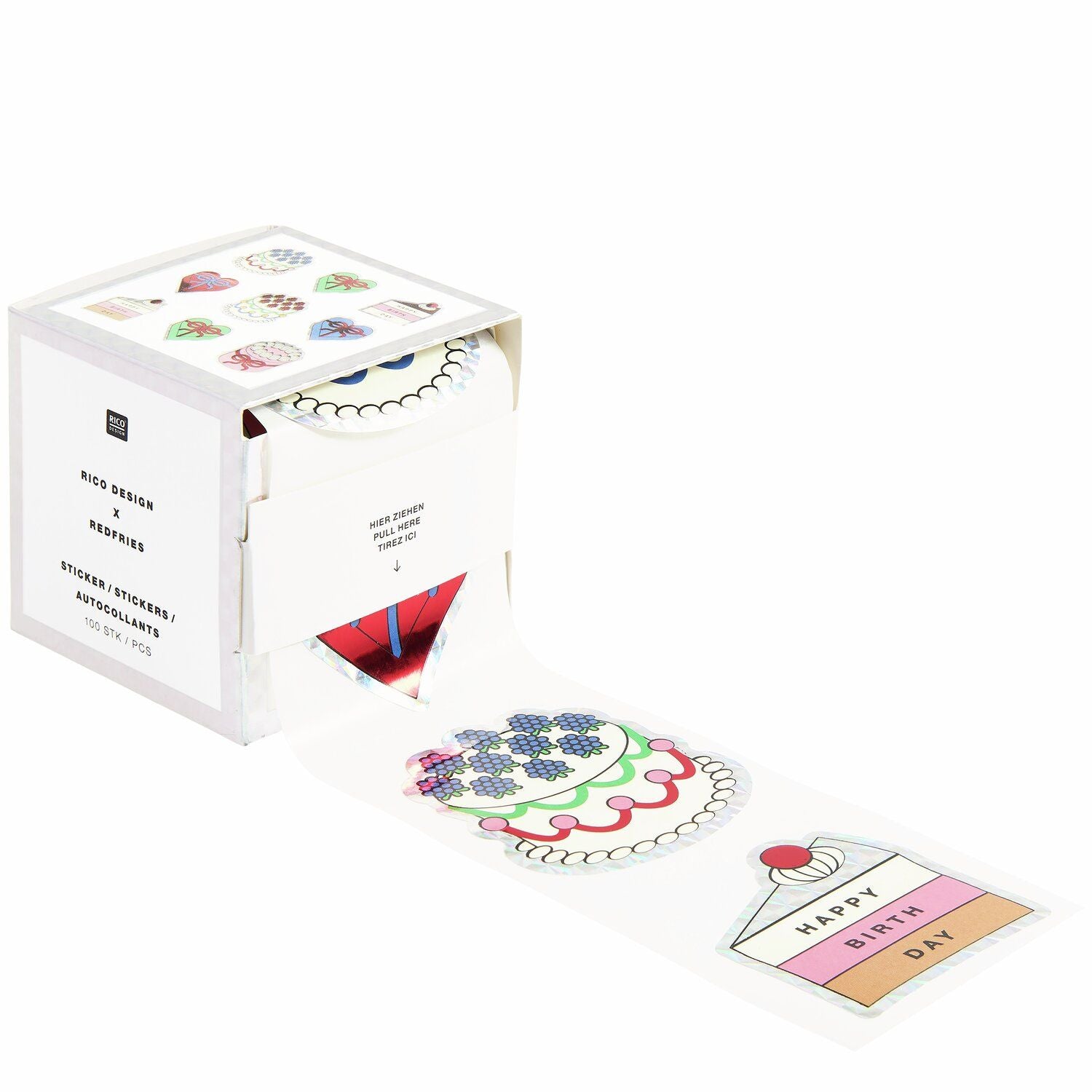 Autocollants Holographique « Happy Birthday » - Rico Design x Redfries