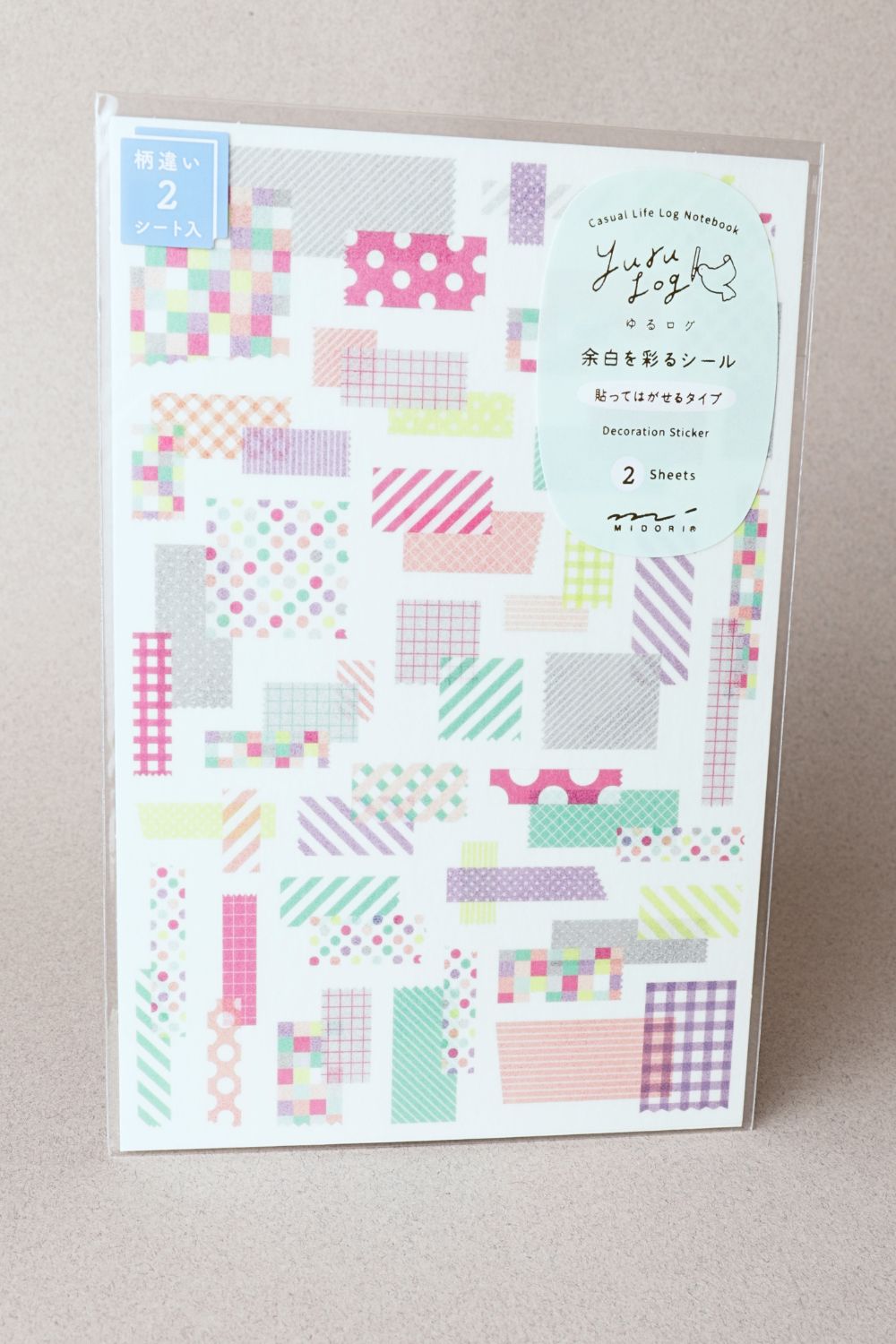 Stickers Yuru Log repositionnables - Ruban - Midori