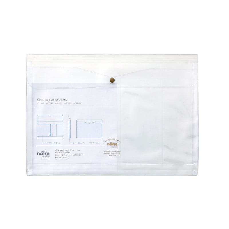 Général Purpose Case A4 - Clear & Clear Brown - Nähe