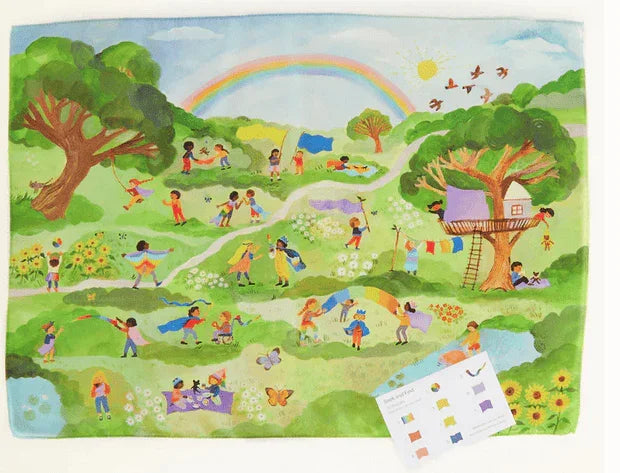 Soie Playsilk Seek & Find - 56 cm x 74 cm - Sarah&