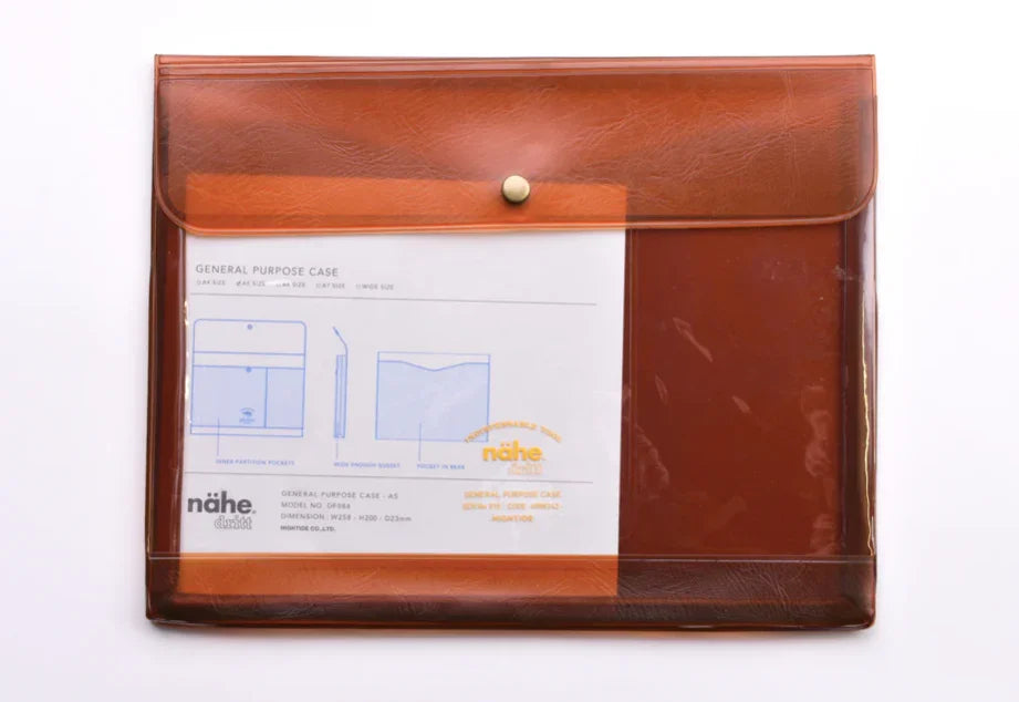 Général Purpose Case A5 - Clear & Clear Brown - Nähe