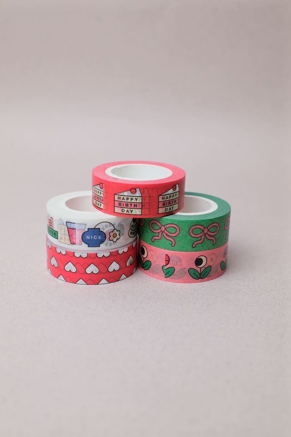 Lot de 5 Masking Tape « Happy Birthday » - Rico Design x Redfries