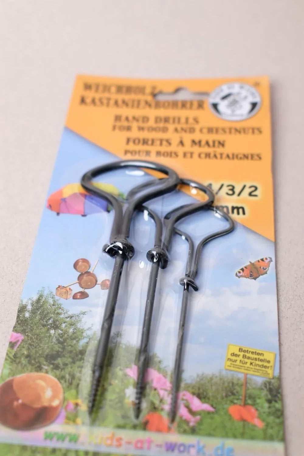 Set de 3 Forets à main Métalliques - Corvus/Kids at Work