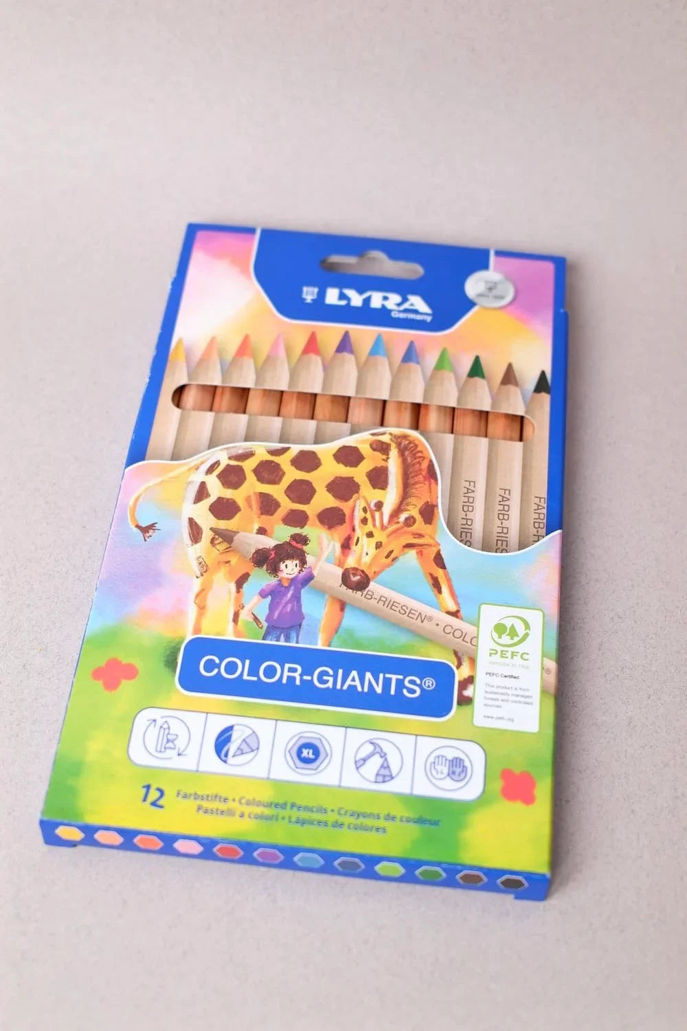 Crayons de couleurs Color Giants x 12 - Lyra