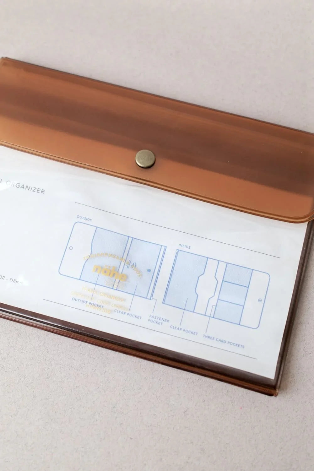Travel Organizer - Clear & Clear Brown - Nähe