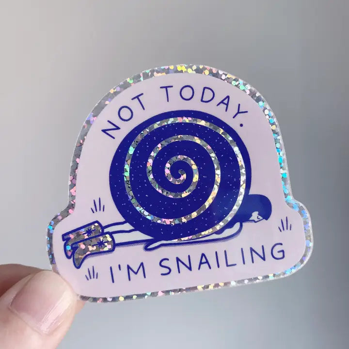 Autocollant Escargot Pailleté en Vinyle - Sentient Stories