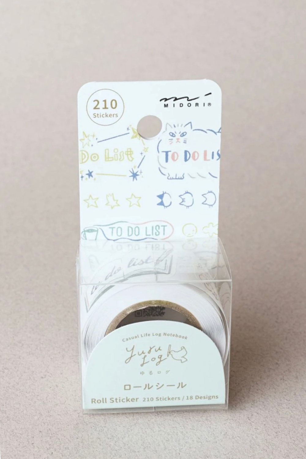 Roll Sticker Yuru Log - To Do List - Midori