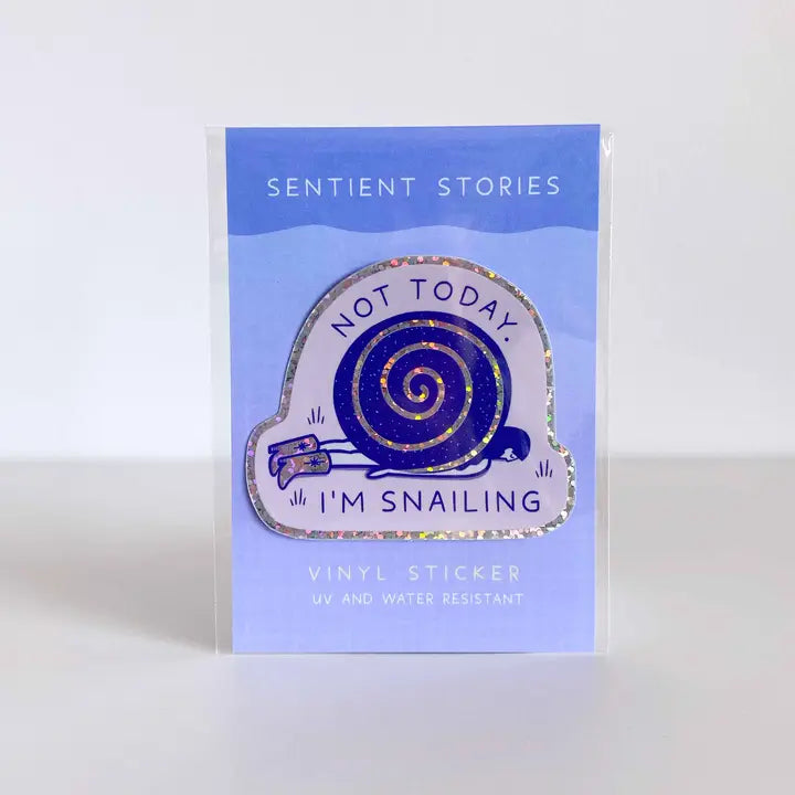 Autocollant Escargot Pailleté en Vinyle - Sentient Stories