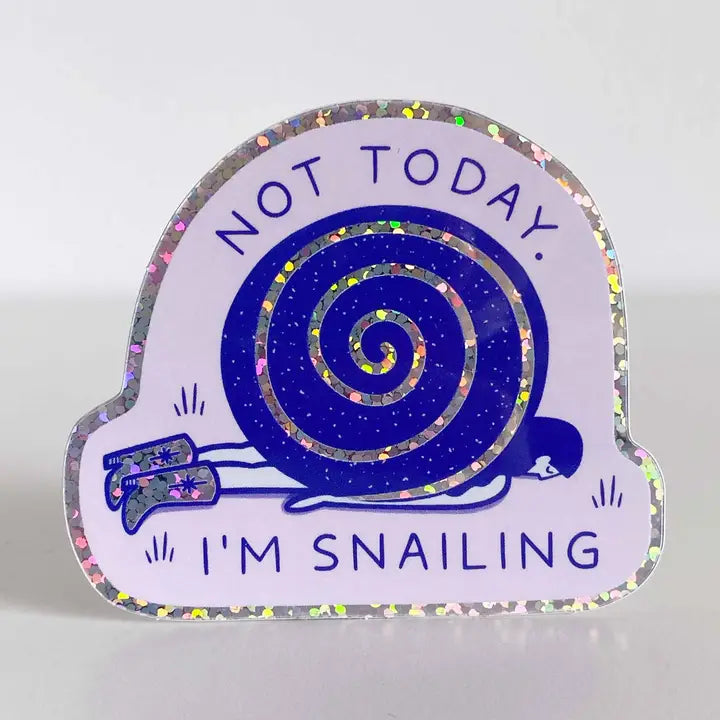 Autocollant Escargot Pailleté en Vinyle - Sentient Stories