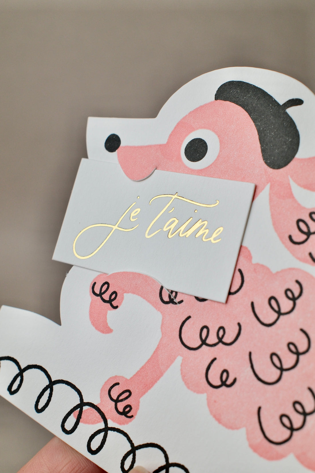 Carte Caniche &quot;MERCI&quot; ou &quot;JE T&