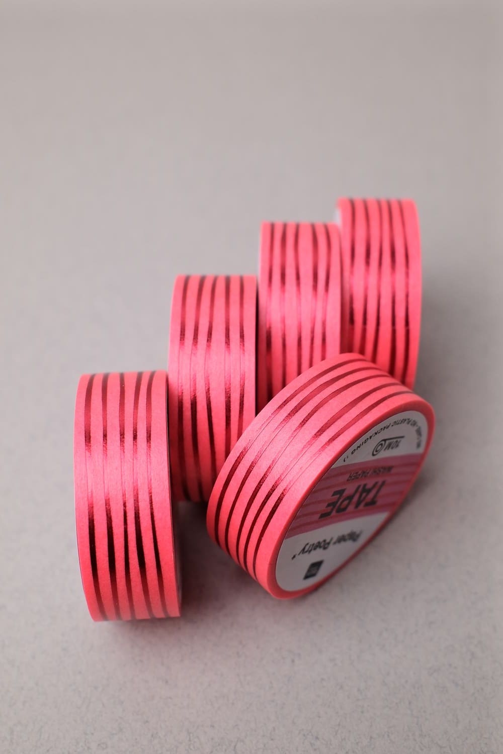 Washi Tape Rose Fluo / Rouge - Rico Design