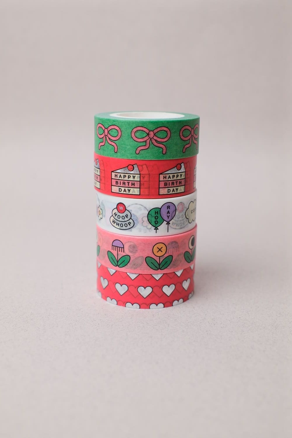 Lot de 5 Masking Tape « Happy Birthday » - Rico Design x Redfries