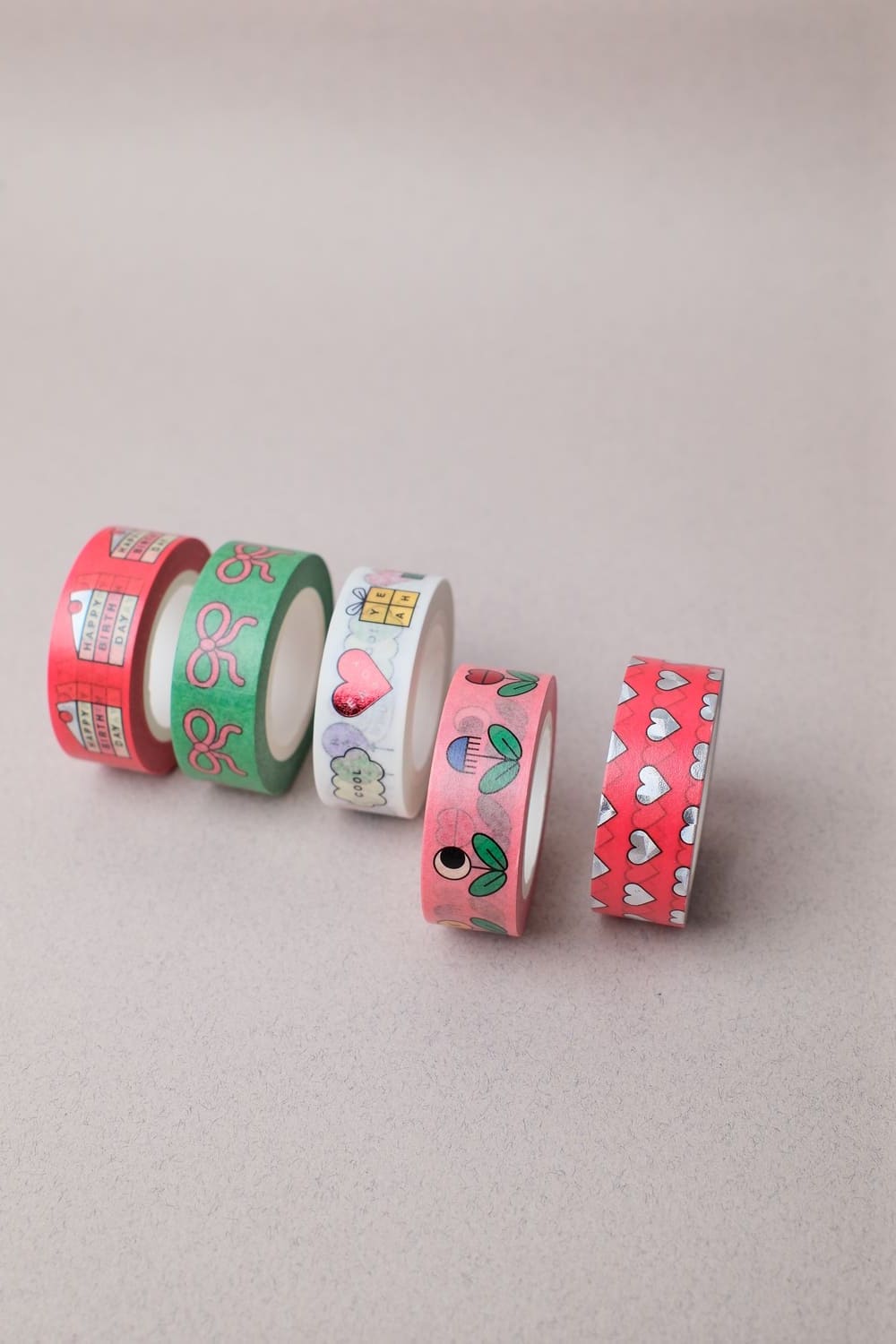 Lot de 5 Masking Tape « Happy Birthday » - Rico Design x Redfries