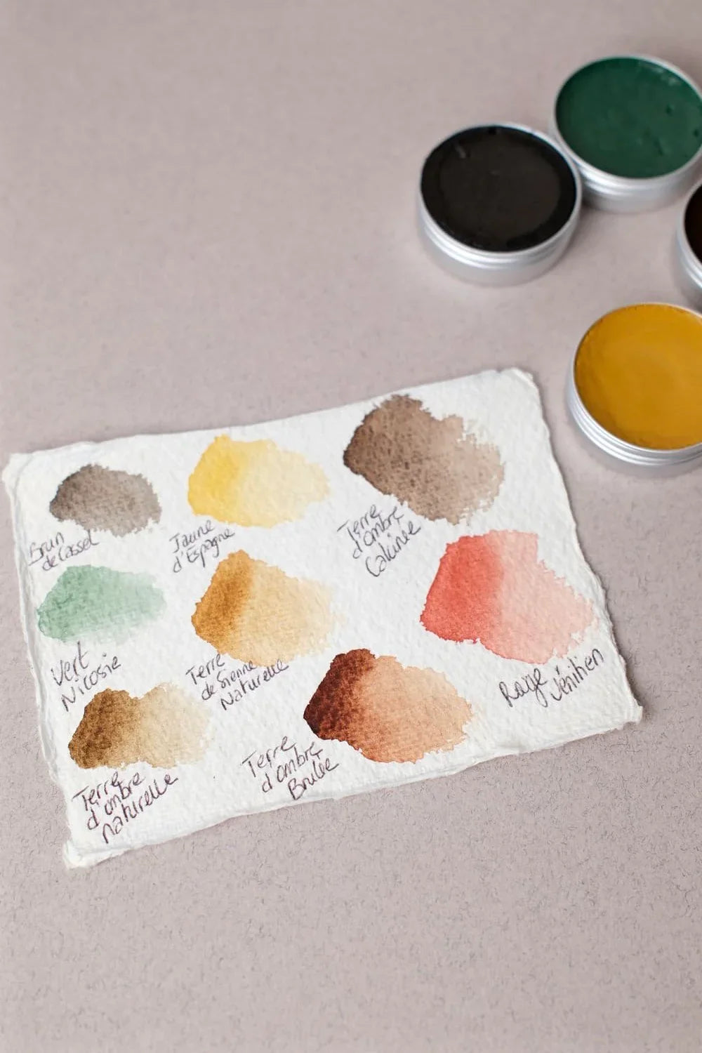 Coffret de 8 godets d’aquarelles “Terres d’ailleurs” -  Ôkhra