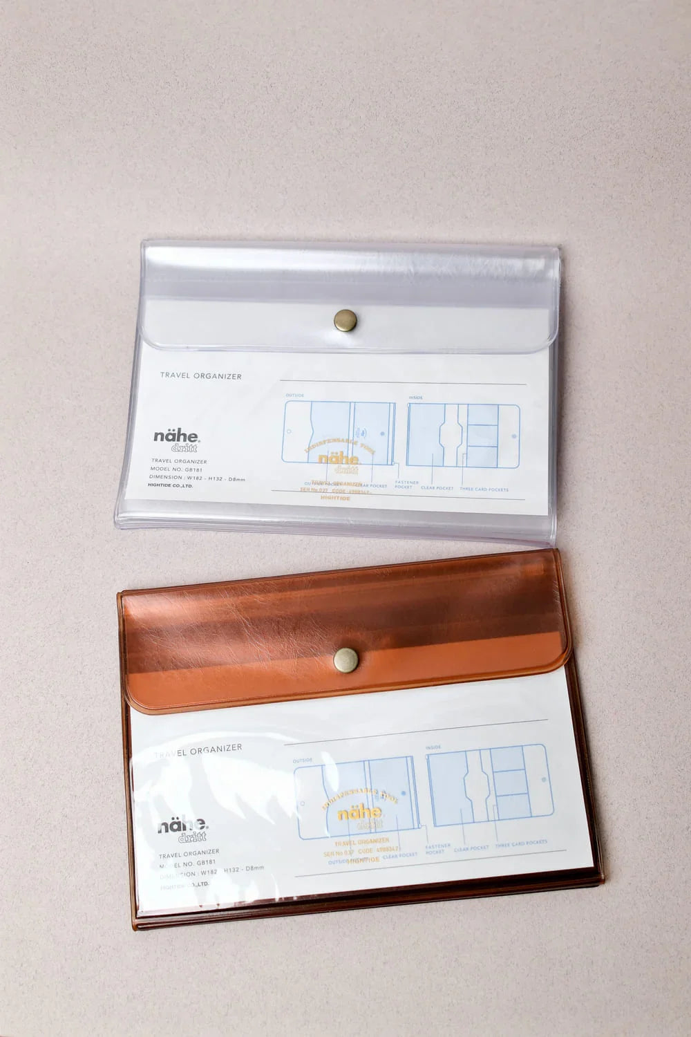 Travel Organizer - Clear &amp; Clear Brown -  Nähe