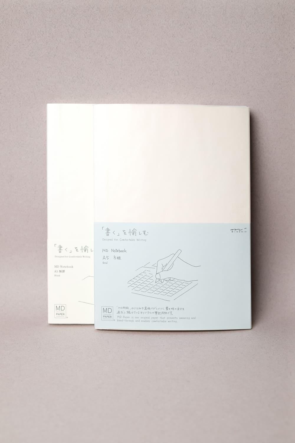 Notebook A5 - Blanc ou Quadrillé - MD Paper
