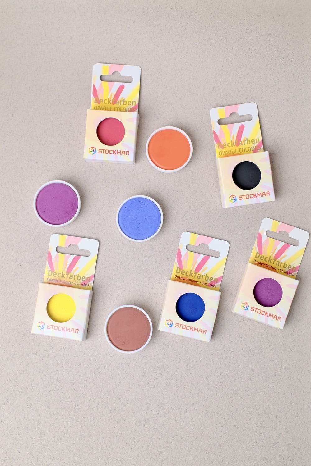 Coupelle de Recharge de Gouache - 12 Couleurs - Stockmar