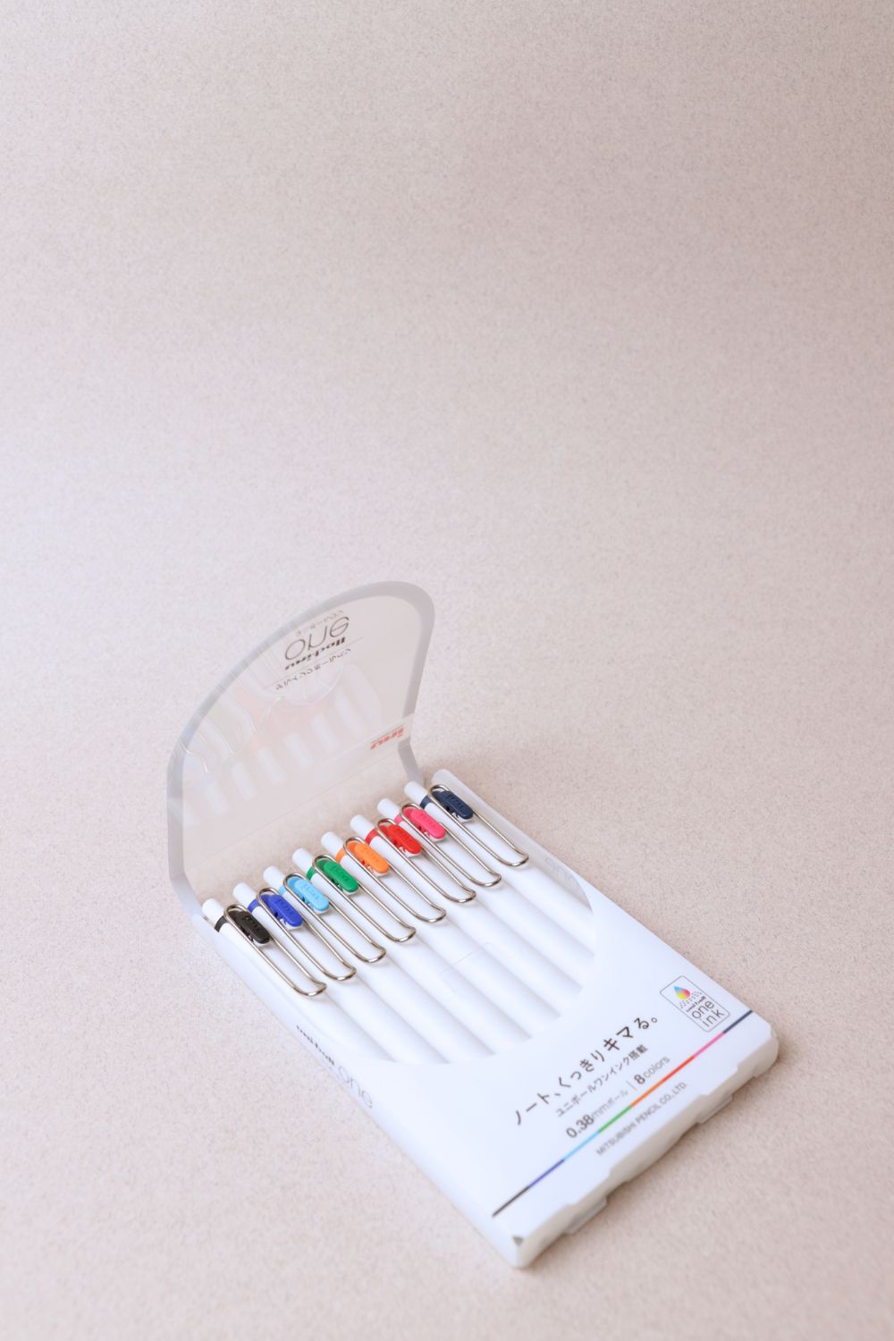 Boîte 8 stylos bille gel Uni-Ball One - Mitsubishi
